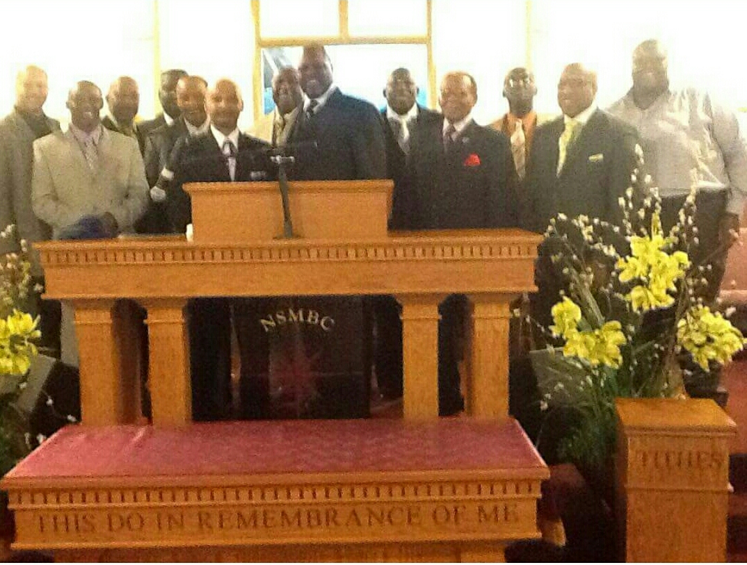 Rev. Reginald Scott's First Sermon Photo with Visiting and North Star Ministers Along with Pastor